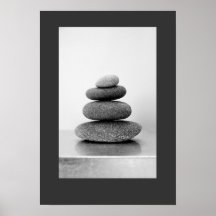 Stacked Zen Stones Poster