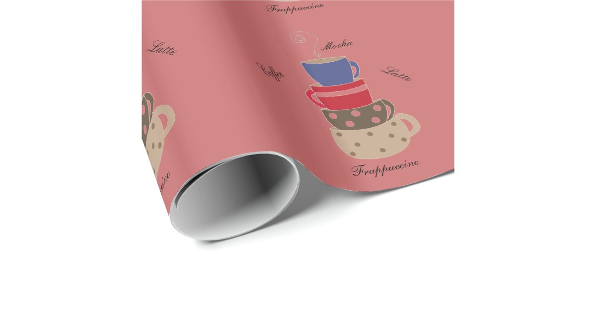 stacking-coffee-cups-wrapping-paper-zazzle