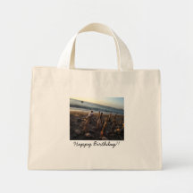 Stacking Rocks; Happy Birthday Canvas Bags