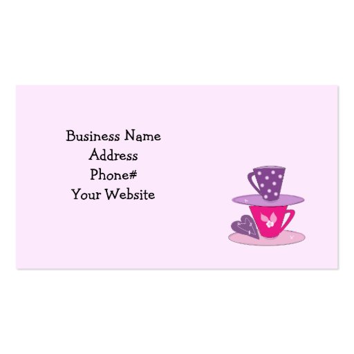 Stacking Teacups  Business Card (back side)