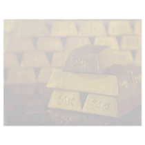 Stacks of gold bars custom letterhead