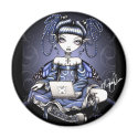 Stacy Blue Lab Top Fairy Magnet