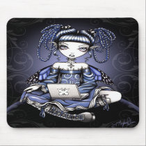 Stacy Blue Lab Top Fairy Mousepad by mykajelina Stacy Blue Lab Top Fairy Mousepad