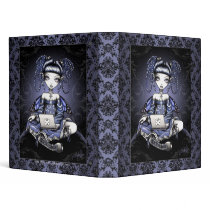 "Stacy" Cute Blue Lap Top Fairy Art Binder