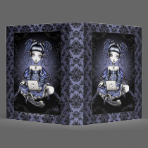 "Stacy" Cute Blue Lap Top Fairy Art Binder