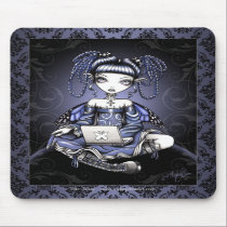 "Stacy" Cute Blue Lap Top Fairy Art Mousepad mousepads