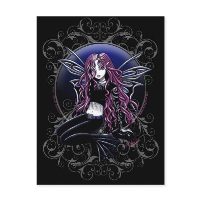 Stacy Magic Mirror Pink Fairy Fantasy Post Cards by mykajelina