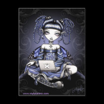 Stacy Midnight Surfing LapTop Fairy Postcard
