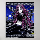 Stacy Pink Feary City Scape Tattooed Poster posters