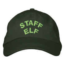 STAFF ELF embroidered hats by azac69 STAFF ELF embroidered hats