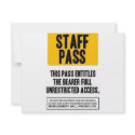 Staff Pass invitations by oskikarhu Staff Pass invitations