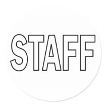Staff Round Sticker