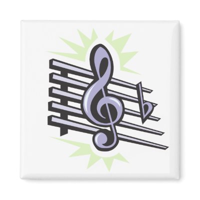 staff treble cleft music note design magnet by geekme