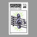 staff treble cleft music note design