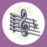 staff treble cleft music note design