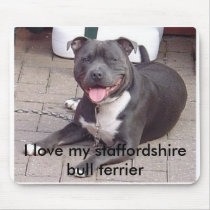 StaffBullTerrierBluebroxibro2, I love my staffo... mousepads
