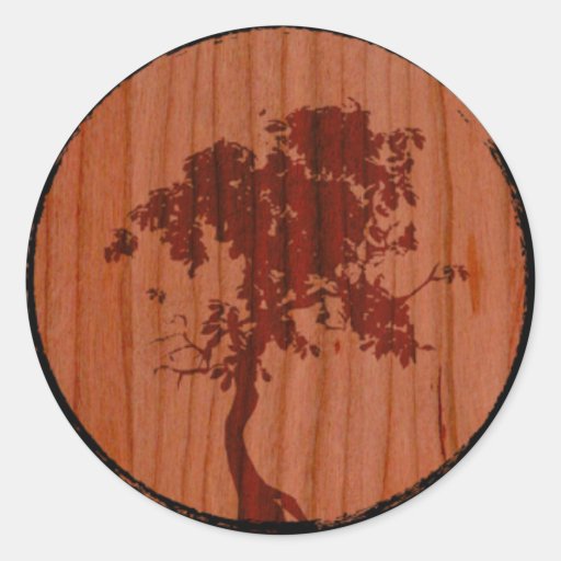 Stafford Custom Woodworks Tree Logo Sticker