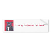 Staffordshire Bull Terrier bumper sticker bumper stickers