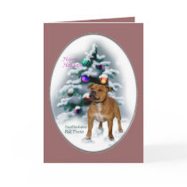 Staffordshire Bull Terrier Christmas Gifts cards