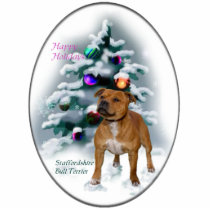 Staffordshire Bull Terrier Christmas Gifts photo sculptures