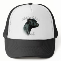 Staffordshire Bull Terrier Dad 2 hats