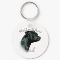 Staffordshire Bull Terrier Dad 2 keychains