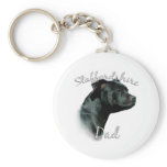 Staffordshire Bull Terrier Dad 2 Keychains