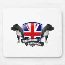Staffordshire Bull Terrier ENGLAND mousepads