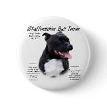 Staffordshire Bull Terrier History Design buttons