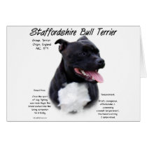 Staffordshire Bull Terrier History Design Greeting Card