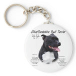 Staffordshire Bull Terrier History Design Key Chain