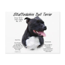 Staffordshire Bull Terrier History Design Postcards