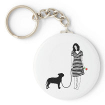 Staffordshire Bull Terrier Key Chain