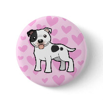 Staffordshire Bull Terrier Love Buttons