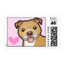 Staffordshire Bull Terrier Love stamp
