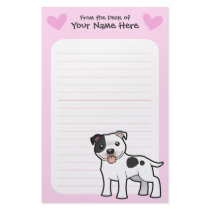 Staffordshire Bull Terrier Love Personalized Stationery