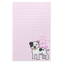 Staffordshire Bull Terrier Love Custom Stationery