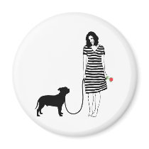 Staffordshire Bull Terrier Refrigerator Magnet