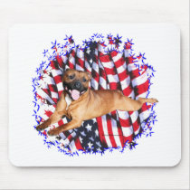 Staffordshire Bull Terrier Patriot Mouse Pad