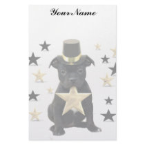 Staffordshire bull terrier puppy stationery