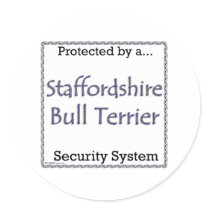 Staffordshire Bull Terrier Security Sticker