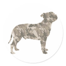 Staffordshire Bull Terrier Round Sticker