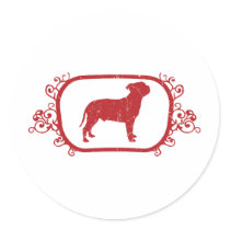 Staffordshire Bull Terrier Round Stickers