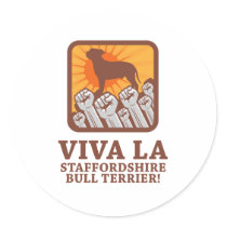 Staffordshire Bull Terrier Round Sticker