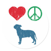 Staffordshire Bull Terrier Round Stickers
