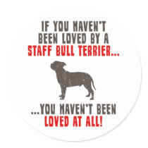 Staffordshire Bull Terrier Round Stickers