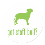 Staffordshire Bull Terrier Round Sticker