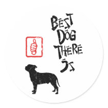 Staffordshire Bull Terrier Round Sticker