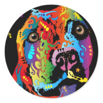 Staffordshire Bull Terrier Round Sticker