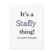 Staffordshire Bull Terrier Thing Postcard